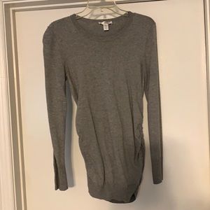Long sleeves, gray maternity sweater size Medium.